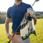 Spersonalizowany ręcznik golfowy My Favorite Golf Buddies Waffle Quick Dry ze zdjęciem do codziennego użytku Prezent urodzinowy na Dzień Ojca dla taty golfisty