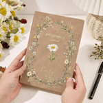 Personalised Birth Flower Pregnancy Journal Notebook with Name Baby Shower Pregnancy Gift for Pregnant Women Mom to Be
