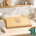 Personalized Best Dad Ever Fist Bump FSC Bamboo Charcuterie Cutting Board with Engraved Names Father's Day Birthday Gift for Dad Grandpa