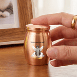 Personalised Angel Wings Photo Design Mini Pet Urn with Name Pet Memorial Keepsake Gift for Pet Owner