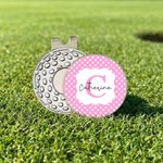 Personalized Dot Golf Ball Marker Magnetic Hat Clip with Name and Initial Daily Use Birthday Anniversary Gift for Girl Golf Lover