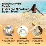 Henkilökohtainen lippu Checkered Quick Dry Ylimitoitettu mikrokuituinen rantapyyhe nimellä Beach Party Holiday Valmistumislahja valmistuneille