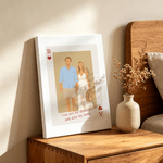 Personalized Playing Card Photo Canvas Prints with Name Warm Minimalist Wall Displays Ship from USA Valentine Keepsake Wedding Gift for Him Her
