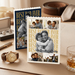 Casse-tête personnalisé Multicolore Best Dad Ever 2-6 Photos Building Block Puzzles with Text Home Decor Father's Day Birthday Gift for Dad Grandfather