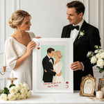 Personalized Playing Card Photo Canvas Prints with Name Warm Minimalist Wall Displays Ship from USA Valentine Keepsake Wedding Gift for Him Her