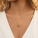 Gepersonaliseerde hart ketting van sterlingzilver met zirkonia 1-8 geboortestenen en namen verjaardags- of Moederdagcadeau voor vrouwen mama of oma