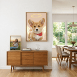 Personalized Angel Halo Wings Pet Photo Canvas Prints with Name Home Decor Ship from USA Sympathy Memorial Gift for Pet Owners