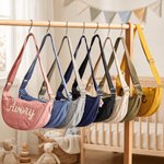 Personalised Multicolor Flower Lollipop Matching Parent-Child Crossbody Bag Set with Name Daily Use Shopping Birthday Gift for Kid Family