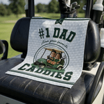 Personalised From Your Favorite Caddy Golf Cart Photos Quick Dry Golf Towel with Title Daily Use Father's Day Birthday Gift for Father Golf Lover