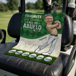 Spersonalizowany ręcznik golfowy My Favorite Golf Buddies Waffle Quick Dry ze zdjęciem do codziennego użytku Prezent urodzinowy na Dzień Ojca dla taty golfisty