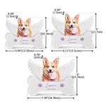 Personalisierte Haustier Gedenktafel mit Foto | mit Namen und Datum | Acryl Gedenkstein mit Engelsflügel | Erinnerung Geschenk für Herrchen Frauchen