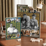 Casse-tête personnalisé Multicolore Best Dad Ever 2-6 Photos Building Block Puzzles with Text Home Decor Father's Day Birthday Gift for Dad Grandfather