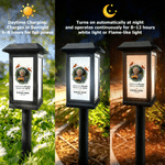 Personalized Wreath Photo Cardinal Butterfly Waterproof Solar Garden Light with Name Garden Cemetery Decor Memorial Gift for Family Friends