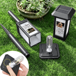 Personalized Photo Pet Paw Print Solar Garden Light with Name and Text Garden Decor Memorial Sympathy Gift for Family Pet Owners