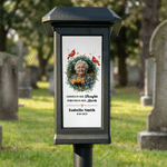 Personalized Wreath Photo Cardinal Butterfly Waterproof Solar Garden Light with Name Garden Cemetery Decor Memorial Gift for Family Friends