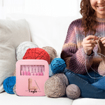 Personalised Crochet Initial 8 Pcs Crochet Hook Set with Name Scissors and Storage Box Birthday Anniversary Gift for Knitting Lovers Grandma