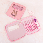 Personalised Crochet Initial 8 Pcs Crochet Hook Set with Name Scissors and Storage Box Birthday Anniversary Gift for Knitting Lovers Grandma