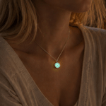 Personalised Sun Glow-In-The-Dark Necklace with Name Minimalist Jewellery Birthday Anniversary Gift for Girls Women