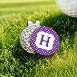 Personalized Dot Golf Ball Marker Magnetic Hat Clip with Name and Initial Daily Use Birthday Anniversary Gift for Girl Golf Lover