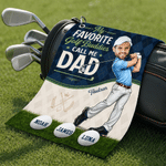 Spersonalizowany ręcznik golfowy My Favorite Golf Buddies Waffle Quick Dry ze zdjęciem do codziennego użytku Prezent urodzinowy na Dzień Ojca dla taty golfisty