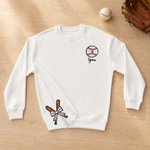 Personalised Embroidered Baseball Side Bow T-shirt Sweatshirt Hoodie with Name and Number Game Day Gift for Mom Baseball Player