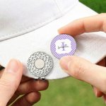 Personalized Dot Golf Ball Marker Magnetic Hat Clip with Name and Initial Daily Use Birthday Anniversary Gift for Girl Golf Lover