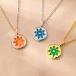 Personalised Sun Glow-In-The-Dark Necklace with Name Minimalist Jewellery Birthday Anniversary Gift for Girls Women