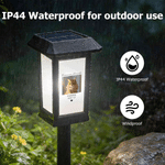 Personalized Pet Photo Waterproof Solar Garden Light with Name Cemetery Decor Pet Loss Memorial Gift for Pet Parents Pet Lovers