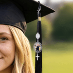 Personalised Photo Saint Mary Cross Medal Graduation Cap Tassel Ornament Class of 2026 Graduation Gift for Graduates