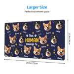 Personalized Multicolor Cartoon Dogs Non-Slip Desk Mat Mouse Pad with Dog Name Daily Use Birthday Gift for Dog Owner