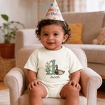 Personalized One Lucky Duck 1st Birthday Baby Bodysuit with Name First Birthday Mallard Duck Outfit Cute Baby Shower Gift for Newborns