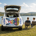 Personalisierte bunte florale Tier überdimensioniert schnell trocken magnetische Strandtuch mit Namen Sommer Urlaub Strand Party Geburtstag Geschenk für Familie Freunde