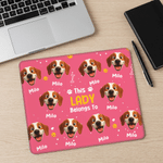 Personalized Multicolor Cartoon Dogs Non-Slip Desk Mat Mouse Pad with Dog Name Daily Use Birthday Gift for Dog Owner