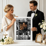 Personalized Music Player Design 10 Photos Large Canvas Prints with Text and Name Home Decor Ship from USA Anniversary Wedding Party Gift for Couple