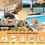 Personalisierte bunte florale Tier überdimensioniert schnell trocken magnetische Strandtuch mit Namen Sommer Urlaub Strand Party Geburtstag Geschenk für Familie Freunde