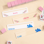 Henkilökohtainen Flower Tower Pattern Mahjong Line Reader nimi Mahjong lisävaruste syntymäpäivälahja Mahjong harrastajille
