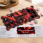 Personalized Leopard Print Charleston Mahjong Practice Board with Name Mahjong Line Reader Score Counter and Pen Birthday Gift for Mahjong Lovers
