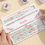Personalised Flower Tower Pattern Mahjong Line Reader with Name Mahjong Accessory Birthday Gift for Mahjong Enthusiasts