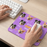 Personalized Multicolor Cartoon Dogs Non-Slip Desk Mat Mouse Pad with Dog Name Daily Use Birthday Gift for Dog Owner
