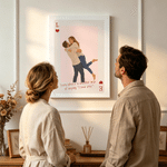 Personalized Playing Card Photo Canvas Prints with Name Warm Minimalist Wall Displays Ship from USA Valentine Keepsake Wedding Gift for Him Her