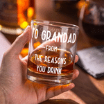Personalized The Reasons You Drink 10 oz Whiskey Glass with Nickname Daily Use Father's Day Gift for Dad