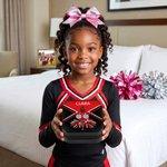 Personalizada Cheerleading Cartoon Personaje PU Cuero Joyero Día del Juego Equipo de Regalo para Entrenador Cheerleader