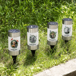 Personalised Wreath Photo Solar Garden Light with Name and Year Garden Decoration Memorial Sympathy Gift for Loss of Relatives