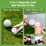 Personalized Dot Golf Ball Marker Magnetic Hat Clip with Name and Initial Daily Use Birthday Anniversary Gift for Girl Golf Lover