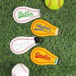 Personalised Baseball Softball PU Leather Charm Keychain with Name Daily Training Use Birthday Sports Gift for Baseball Softball Lover Kid