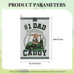 Personalised From Your Favorite Caddy Golf Cart Photos Quick Dry Golf Towel with Title Daily Use Father's Day Birthday Gift for Father Golf Lover