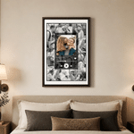 Personalized Music Player Design 10 Photos Large Canvas Prints with Text and Name Home Decor Ship from USA Anniversary Wedding Party Gift for Couple
