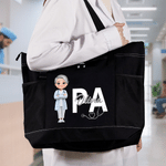 Personalized Cartoon Character Profession Tote Bag with Mesh Pockets and Name Nurses Day Gift for Medical Staff Nurse