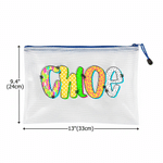 Personalized Multicolor Vintage Graffiti Leopard Print Letter PVC Beach Bag with Name and Text Daily Use Birthday Gift for Family Friends