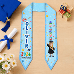 Personalized Cartoon Character Multicolor Kid Graduation Sash with Name and Year Graduation  Party Gift for Kindergarten Preschool Kids